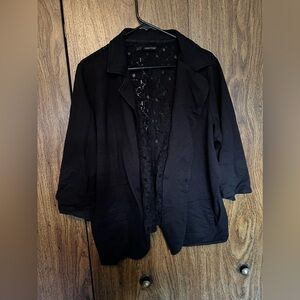 Maurice’s black blazer lace back 3/4 sleeve size 3